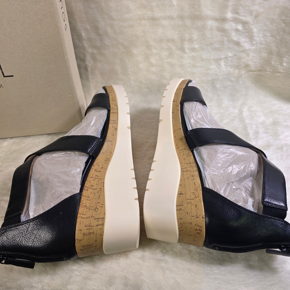 SOUL Naturalizer Goodtimes Wedge Sandals Black Lightweight  Womens 11 Wide NEW - Picture 6 of 9